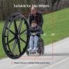 1pair Push Rim Covers, 24 inch Wheelchair Cover, Silicon Wheel Covers (Red) view 2
