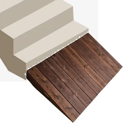 Driveway Ramp, Wood Threshold Curb Ramp, Entry Ramp 20cm Height Non-Slip Slope for Doorways Access/Wheelchair/Car/Walker/Bikes/Garage (Size : 60x70x18cm/24x28x7'')