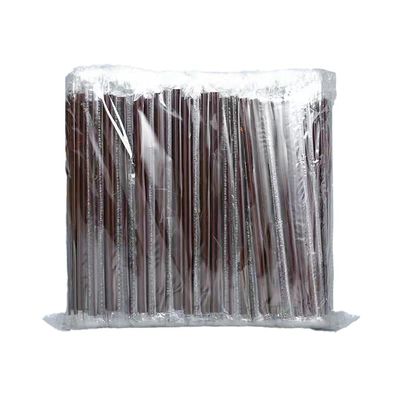 100 Pcs Individually Packaged Black Plastic Extra Long Flexible Disposable Drinking Straws,Coffee Stirrers.Disposable Plastic Drink Stirrer Sticks Safety Two-hole coffee straw (7inch)