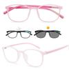 GSKFXJ Classic Photochromic Reading Sunglasses, Progressive Bifocal Transition Reading Glasses, TR90 Computer Eyewear Unisex(Pink,+2.5) view 1
