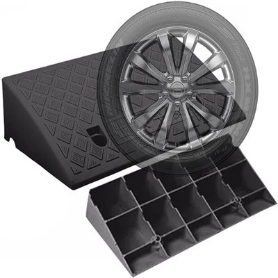 2" 3" Rise Rubber Threshold Ramp for Driveways, Non-Slip Kerb Ramp, Heavy Duty Wheelchair Ramps, for Scooter, Sweeper, Pets, Bike, Gentle Slope (Color : Black, Size : 49x27x10cm/19x10.6x3.9in