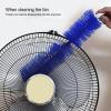 2PC Fan Cleaner for Box Fan Soft Bristles Bendable Fan Cleaner Brush Cobweb Corner Brush Reusable Dirt Remover for Stand Fan Air Conditioning Home Car Vents Curtain Box Fan Shutters Blue view 4
