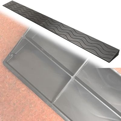 1-6cm Rise Kerb Ramp for Indoor/Outdoor, Threshold Ramps for Doorway, Sweeping Robot, Portable Curb Ramp Scooter Wheelchair Ramps for Entry (Color : Black, Size : 100x13x6cm)
