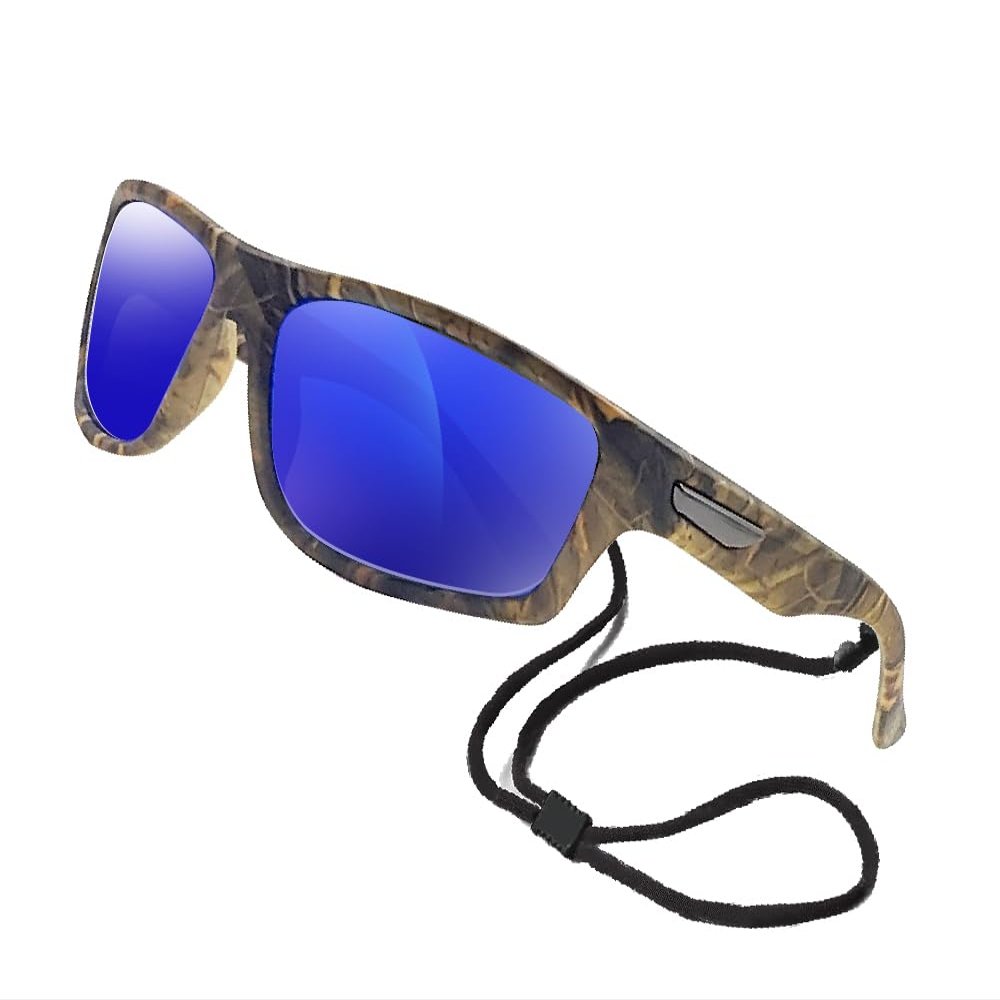 SydeStyle Polarized Bifocal Sunglasses Reading Glasses for Men Women Sports Wrap Camouflage Hunting Forest Outdoor Camo (Blue, 3.0, x)