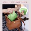 DGAZ Silk Sanitary Napkin Storage Bag, Period Bag for Teen Aged Girls, Portable Period Bag for Panty Liners/Menstrual Cup/Small TamponsMini Makeup Bag for Purse(Vert Criquet) view 3