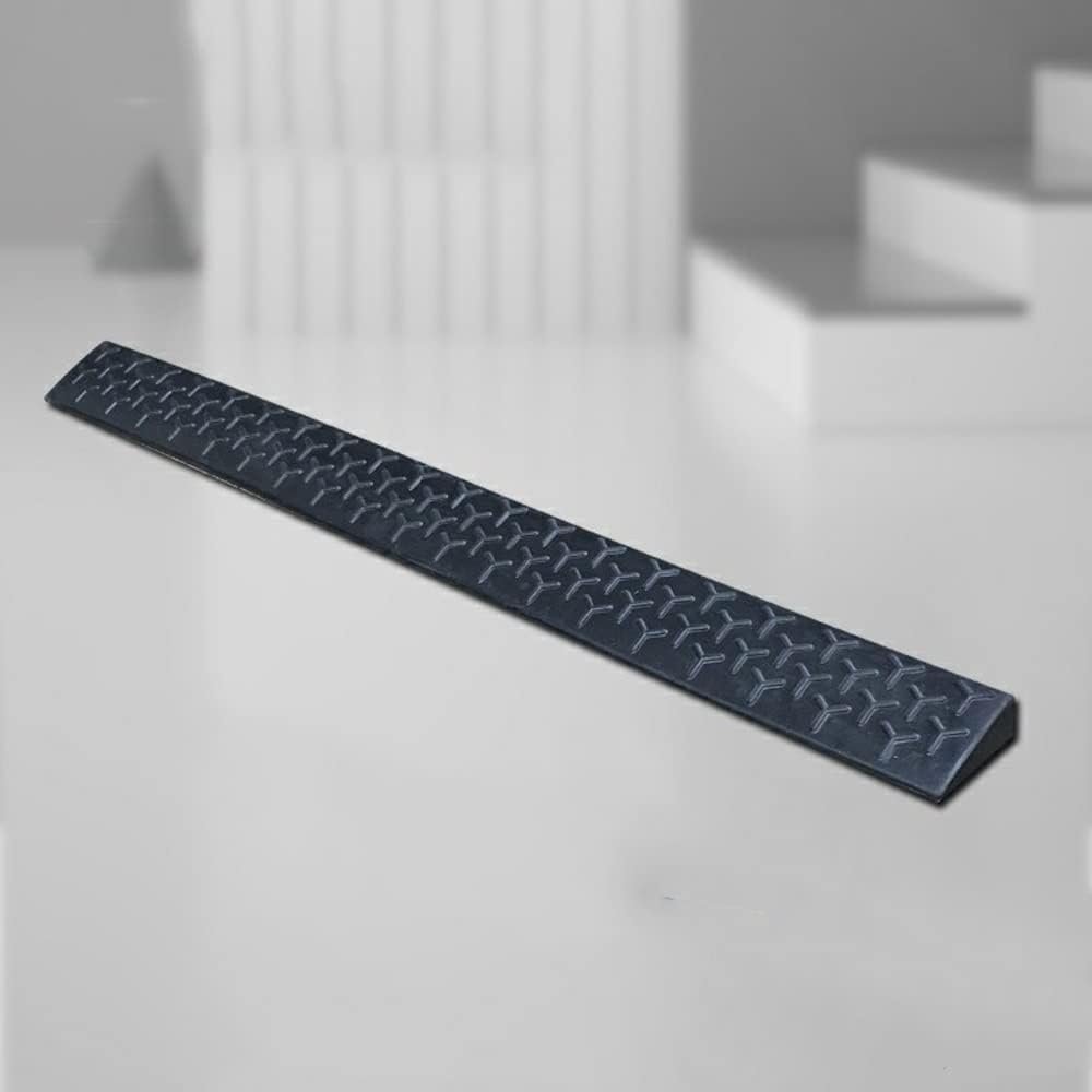 1/2/3/4/5cm Rise Wheelchair Ramp Indoor Outdoor Entry Threshold Ramp Rubber Curb Ramp for Home Steps Transitions Slope Threshold Kerb Ramp (Size : 100x4x1cm)