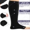 +MD 2 Pairs 20-30 mmHg Compression Socks for Women & Men, Knee High Open Toe Stockings, Graduated Support & Comfort Hose Black, 2X-Large view 3