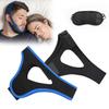 2PCS Veralabs Airflow Jaw Strap, Anti Snoring Devices, Anti Snoring Chin Strap, Adjustable Breathable Chin Strap for Men Women Sleeping, Simple and Effective Stop Snoring Solution with Blindfold view 1