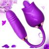 NineLife Basics Easy to Operate Rose Shape Toys Update Model 3 in 1 Rose Toy with Tongue Licking, Thrusting and Vibrating Adult Tools YB3+6 * 17, Roses-purple view 1