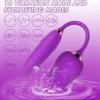 NineLife Basics Easy to Operate Rose Shape Toys Update Model 3 in 1 Rose Toy with Tongue Licking, Thrusting and Vibrating Adult Tools YB3+6 * 17, Roses-purple view 4