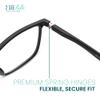 2SeeLife Durable Large TR-90 Reading Glasses for Men  Medium-Wide Fit, Flexible Sturdy Frame, Spring Hinges, Premium Readers, Black Matte, +2.75 view 4