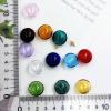 Multi-Color Glaze Glass Aromatherapy Pendant Bottle - Round Flat Shape with Top & Side Openings for Essential Oils/Perfume - Necklace Diffuser (Grape Purple) view 4