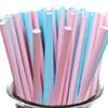 150-Pack Biodegradable Paper Straws - Blue and Pink Disposable Drinking kids Stand supplies accessories Sticks for Cake Pops in Holiday Celebrations Gender Party Decor favors Baby Shower view 1