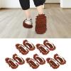 10Pcs Mop Slippers, Wearable Mop Pad, Mop Slippers Shoes Cover for Sweeping House Office Bathroom Kitchen (Brown) view 4