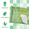 McKesson Flushable* Adult Wet Wipes XL  96 Wipes (1 Pack of 96)  Aloe & Vitamin E, Plant-Based Cleansing Wipes, Unscented, Extra Large view 2