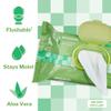 McKesson Flushable* Adult Wet Wipes  576 Wipes (6 Pack of 96)  Aloe & Vitamin E, Plant-Based Cleansing Wipes, Scented view 2