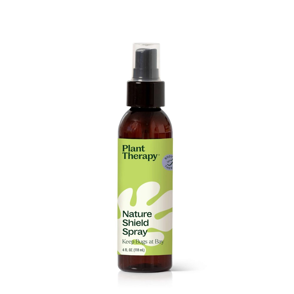 Plant Therapy Nature Shield Spray 4 oz, DEET-Free Outdoor Essential, with Skin-Soothing Aloe & Hydrosols, Refreshing Citronella, Lemongrass & Geranium