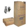 30 Gallon Lawn & Leaf 2-Ply Heavy-Duty Yard Waste Compost Refuse Paper Bags with Necessia Gardening Gloves, Eco-Friendly, Tear Resistant, Self Standing, Biodegredable, Made in USA, 30 Count view 1