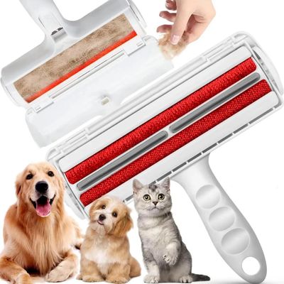 Roller Pet Hair Remover and Reusable Lint Roller - Cat and Dog Hair Remover for Furniture, Couch, Carpet, Clothing and Bedding - Portable, Multi-Surface Fur Removal Tool