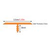 3.3cm Wide Floor Transition Strip, T Molding Gap Connection Coverage Strip, Aluminum Alloy Edge Banding, (Color : G, Size : 90cm/35.43in) view 2