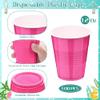 Kochorie 100 Pack Hot Pink Disposable Plastic Cups 12 Ounce Drinking Party Cups Bulk Party Cups for Wedding Birthday Graduation Christmas Parties, Picnics Events view 2