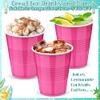 Kochorie 100 Pack Hot Pink Disposable Plastic Cups 12 Ounce Drinking Party Cups Bulk Party Cups for Wedding Birthday Graduation Christmas Parties, Picnics Events view 3
