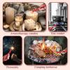 2 PCS Candle Lighter,Windproof Flameless Electric Lighter with LED Power Display Safety Switch, Upgraded Plasma USB Rechargeable Lighters for Birthday Camping BBQ Red view 2