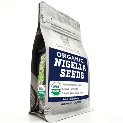 Spice Profile USDA Organic Nigella Seeds, Lab Tested for Heavy Metals, Resealable 4 oz Pouch, Kalonji, Semillas de Nigella