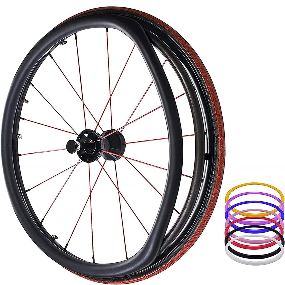 Wheelchair Handrim Covers, 22 24In Silicone Non-Slip Wear-Resistant Hand Rear Wheel, Wheelchair Push Rim Covers,005,24in