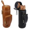 AMANCY Premium Cigar Humidor Case with Accessory Pocket, Classical Black Cylinder Bundle With Classy Brown Cylinder view 1