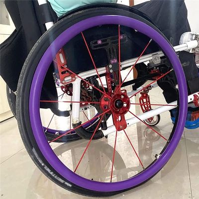 24-Inch Wheelchair Push Rim Covers, Rear Wheel Sports Wheelchair Cover, Non-Slip Wear-Resistant Hand Push Cover Push Ring Protective Cover, Improve Grip and Traction