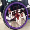 24-Inch Wheelchair Push Rim Covers, Rear Wheel Sports Wheelchair Cover, Non-Slip Wear-Resistant Hand Push Cover Push Ring Protective Cover, Improve Grip and Traction view 1