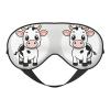 MyPiky Cartoon Milk Cow Print Soft Eye Mask for Sleep Mask Sleep Eye Mask for Women Men Sleeping Sleeping Travel, Black view 2