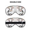 MyPiky Cartoon Milk Cow Print Soft Eye Mask for Sleep Mask Sleep Eye Mask for Women Men Sleeping Sleeping Travel, Black view 3