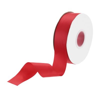 DMiotech 1 inch 25 Yards Satin Ribbon Thin Double Face Fabric Grosgrain Ribbon for Gift Wrapping Floral Hair Flower Bouquet, Red