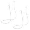 2pcs Earplugs Connector Cord, 18.9in Silicone Ear Plugs with Lanyard Ear Plugs Anti-Lost Strap Anti-Tug Ear Plugs for Earbuds with Detachable Tips Cord Preventing Earphone from Falling(White) view 1