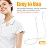 2pcs Earplugs Connector Cord, 18.9in Silicone Ear Plugs with Lanyard Ear Plugs Anti-Lost Strap Anti-Tug Ear Plugs for Earbuds with Detachable Tips Cord Preventing Earphone from Falling(White) view 2