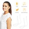 2pcs Earplugs Connector Cord, 18.9in Silicone Ear Plugs with Lanyard Ear Plugs Anti-Lost Strap Anti-Tug Ear Plugs for Earbuds with Detachable Tips Cord Preventing Earphone from Falling(White) view 3