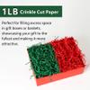 Bobobag 1LB Christmas Crinkle Cut Paper Shred Filler Recyclable Gift Wrap confetti Raffia Grass Shred Paper for Christmas Gift Wrapping Basket Filling Box Filling Party Decor (Red/Green) view 3