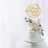 Welcome Baby Cake Topper, Baby Shower Cake Decorations - It's a Girl, Baby's 1st Birthday Party Decorations (Gold Glitter) view 4
