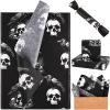 100 Sheets Halloween Tissue Paper for Gift Bags Black White Skull Raven Printed Tissue Paper Spooky Decorative Tissue for Gift Wrapping for Halloween Party DIY Craft, 13.7 x 19.6 Inch view 1