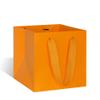 ADIDO EVA Orange Square Gift Bags Small Size Square Bottom Paper Bags with Handles for Party Favor, Shopping Bag (8x8x8 In, 10 CT) view 1