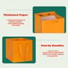 ADIDO EVA Orange Square Gift Bags Small Size Square Bottom Paper Bags with Handles for Party Favor, Shopping Bag (8x8x8 In, 10 CT) view 3