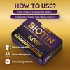 Biotin 5000Mcg - High Potency Biotin Supplement for Hair Growth - Hair Skin Nails Vitamins for Women - Supports Keratin Production and Tissue Regeneration - Vitamins and Supplements - 30 Capsules view 4