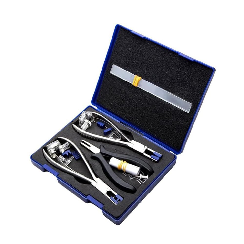 LGRFUXIN Blue,Eyeglass Repair Kit, Professional Eye Glass Repairing Tools Kit for Rimless Glasses Frame Repair Tools to Adjust Glasses Arms Frame Eyeglasses Assemble