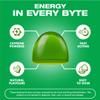 Energy Bytes Caffeine Gummies | Instant Energy Chews for Running, Cycling and Sports Performance | Vegan, Low Sugar | Apple Flash (12-Pack) view 4