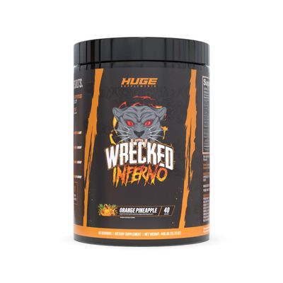 Wrecked Inferno - Thermogenic Pre Workout For Men & Women, Increase Energy, Boost Thermogenesis & Metabolism, Enhance Exercise Performance - Contains L-Citrulline, L-Carnitine, Beta-Alanine & More