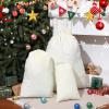 Clysee 12 Pcs Santa Sublimation Blank Christmas Sacks Drawstring Christmas Gift Bag Xmas Canvas Cotton Sack for Xmas Gift Sublimation Drawstring Bag, 3 Size (43", 27", 20") view 4