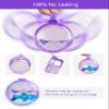 Leak Proof Purple Denture Cups for Soaking Dentures, Partial Denture Bath Case Travel Retainer Cleaning Container Case with Brush for Aligner, Denture, Mouth Guard view 4