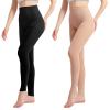 2PAIR Footless Medical Compression Pantyhose (Black+Beige, XL) view 1